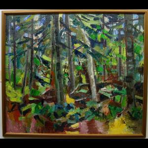 WESSELOW ERIC 1911-1998,WOODLAND STUDY,1968,Waddington's CA 2010-04-19