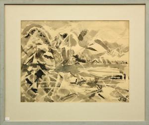 WESSELS Glenn 1895-1982,Landscape with Lake,Clars Auction Gallery US 2010-10-10