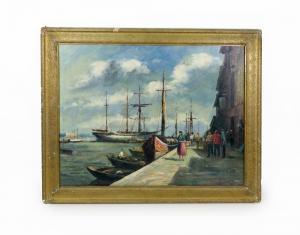 WESSON Edward 1910-1983,Harbour View,Bellmans Fine Art Auctioneers GB 2017-08-08