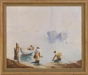 WESSON Robert Shaw 1902-1967,Clamming in the fog,1950,Eldred's US 2015-07-31