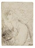 WEST Benjamin 1738-1820,An Angel Seen in Profile,1787,Swann Galleries US 2006-01-25
