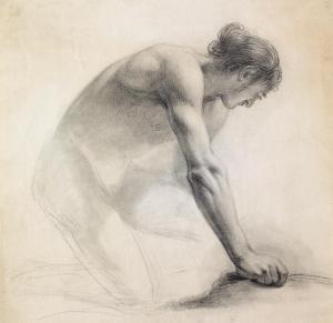 WEST Benjamin 1738-1820,Kneeling Figure,Swann Galleries US 2015-06-04