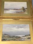WEST David 1868-1936,river landscape and coastal view with estuary stre,Jim Railton GB 2022-02-18