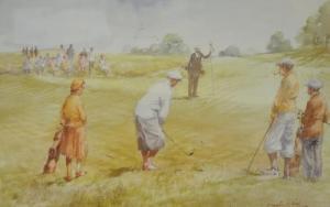 WEST Douglas E 1931,golfing scene,Fieldings Auctioneers Limited GB 2012-10-06