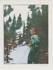 WEST Joseph Walter 1860-1933,Ski Trail,1945,Heffel CA 2022-07-28