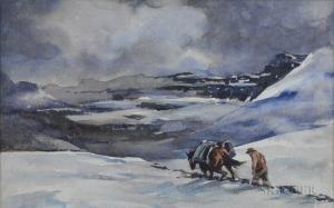WEST Levin 1900-1968,Trudging Through Snowy Mountains,1934,Skinner US 2017-11-17