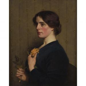 WEST Richard William 1887-1970,PORTRAIT OF A LADY WITH A ROSE,Lyon & Turnbull GB 2016-10-26