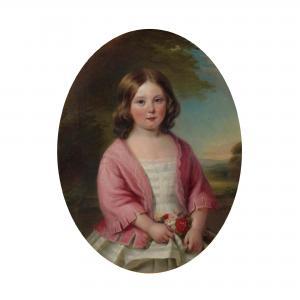 WEST Samuel 1810-1867,HALF LENGTH PORTRAIT OF ALICE LUCY CAMPBELL SWINTO,Lyon & Turnbull 2022-02-23