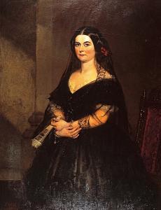 WEST Samuel 1810-1867,Portrait of a lady in a black dress holding a fan,Bonhams GB 2004-04-27
