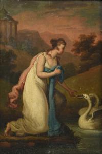 WESTALL Richard 1765-1836,Lady wearing classical dress in a landscape kneeli,Tennant's GB 2023-11-11
