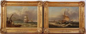 WESTALL Robert 1800-1800,Sailing boats off the coastline,Lacy Scott & Knight GB 2014-12-13