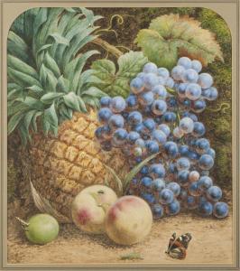 WESTCOTT L,Still life, pineapple, grapevine, other fruits and,Capes Dunn GB 2018-03-20