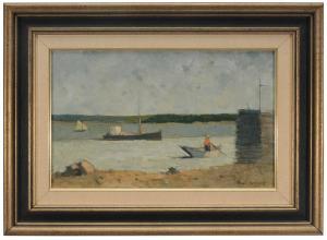 WESTCOTT PAUL 1904-1970,Fishing Boat Coming In,Brunk Auctions US 2015-09-11