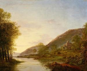 WESTENBERG George Pieter 1791-1873,Avondstemming in ideall Landschap,Zofingen CH 2019-11-14