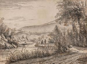 WESTENBERG George Pieter 1791-1873,Pêcheurs dans un paysage,Millon & Associés FR 2024-03-21