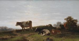 WESTERBEEK Cornelis I,Twee liggende koeien en staande koe in de wei,1883,Venduehuis 2024-02-28