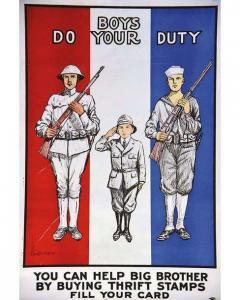 WESTERMAN HARRY JAMES 1876-1945,Boys Do Your Duty You Can Help Big Brother b,1918,Millon & Associés 2020-02-26