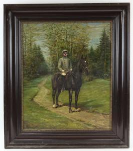 WESTEROP Wilhelm 1876-1954,A Mounted Officer in a Woodland Setting,1921,Ewbank Auctions 2022-03-24