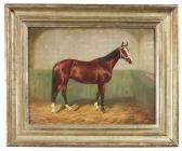 WESTEROP Wilhelm 1876-1954,The chestnut mare "Ruth" in the stable. Oil/canvas,Nagel DE 2007-09-19
