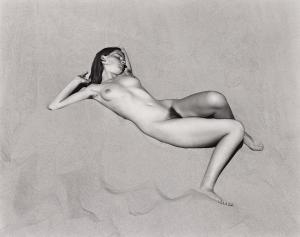 WESTON EDWARD # WESTON COLE,Nude on Sand, Oceano,1987,Swann Galleries US 2023-10-05