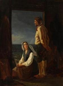 WESTPHAL Friedrich 1804-1844,A fisherman and his daughter,1840,Bruun Rasmussen DK 2020-05-11