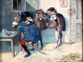 WESTREICHER R 1800-1900,Soldier resting with his horse,Capes Dunn GB 2012-03-13