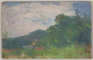 WETHERILL Elisha Kent Kane 1874-1929,mountain landscape with pond,South Bay US 2023-01-28