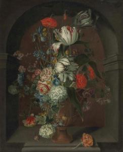 WEYERMAN Jacob Campo 1677-1747,Still Life with Flowers in a Stone Niche,Neumeister DE 2019-12-04