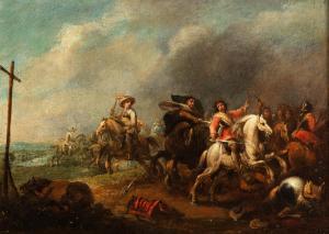 WEYGANDT Sebastian 1760-1836,Equestrian battle scenes,Sotheby's GB 2021-11-18