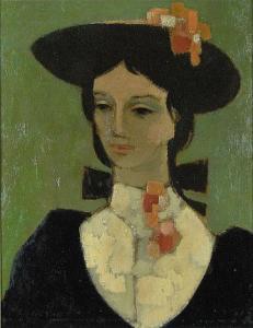 WEYHE E.O,Girl with Hat,Kodner Galleries US 2013-09-26