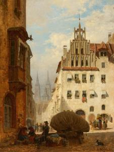 WEYSSER Karl 1833-1904,In the Old Town of Nuremberg,Van Ham DE 2024-01-30