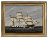 WEYTS Carolus Ludovicus 1828-1875,Ship John Bunyan, Capt. John A. Carver, Passi,1867,Brunk Auctions 2013-09-21