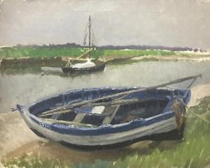 WHAITE Henry Clarence 1828-1912,Blue Boat Southwold,1939,Moore Allen & Innocent GB 2020-03-11