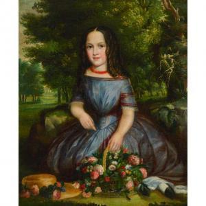 WHALE Robert Reginald 1805-1887,PORTRAIT OF A GIRL IN A LANDSCAPE,Waddington's CA 2019-06-22