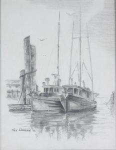 WHARRIE Jas,HARBOUR SCENE,Halls Auction Services CA 2010-05-10