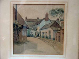 Wharry Olive 1896-1947,Devon Village Street scene,Silverwoods GB 2017-08-17