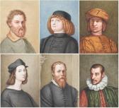 WHATMAN J,Six Portrait Miniatures of Renaissance Artists,Brunk Auctions US 2022-09-29