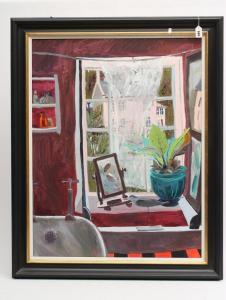 WHEATLEY Jenny 1959,Jardiniere on a Window Sill,Hartleys Auctioneers and Valuers GB 2022-09-14