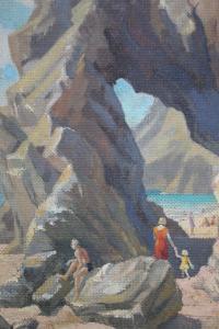 WHEATLEY John Laviers,An impressionist beach scene with figure by rocks,Cuttlestones 2019-03-14