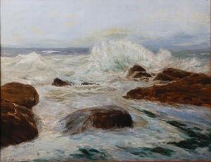 WHEATLEY John Laviers 1892-1955,Waves breaking upon a rocky shore,Bonhams GB 2008-09-04