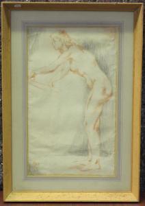 WHEELER Charles Thomas 1892-1974,Standing Female Nude Study,1940,Tooveys Auction GB 2022-01-18