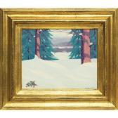 WHEELER Clifton A 1883-1953,Forest Scene in Winter,Treadway US 2007-05-06