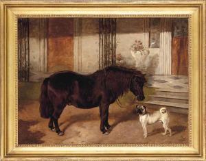 WHEELER James Thomas 1849-1888,A Shetland pony and a pug,Christie's GB 2014-12-17