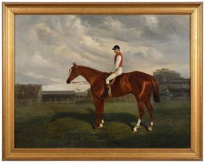 WHEELER Jnr. Alfred 1851-1932,Chestnut Racehorse with Jockey Up,Brunk Auctions US 2019-01-26