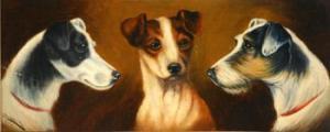 WHEELER Jnr. Alfred 1851-1932,Study of Three Terriers,Weschler's US 2004-09-18