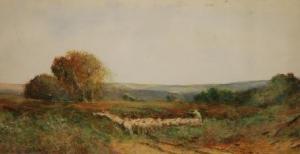 WHEELER John Frederick 1875-1930,A shepherd with flock in a moorland ,Fieldings Auctioneers Limited 2016-04-02