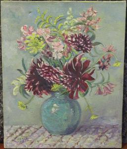 WHEELER Muriel 1888-1979,Still Life of Summer Flowers in a Vase,1951,Tooveys Auction GB 2022-01-18