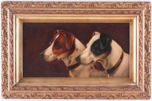 WHEELER Walter Herbert 1868-1960,profile study of a pair of Jack Russell ,1903,Dawson's Auctioneers 2021-09-30