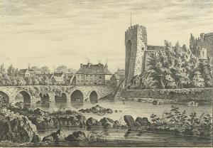 WHEELER William R 1832-1894,Cahir Castle and bridge,1850,Christie's GB 2009-05-07