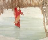 WHEELHOUSE Eric,Woman skating on a frozen pond,1987,Capes Dunn GB 2020-06-30